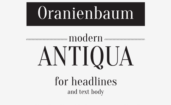 free-font-oranienbaum