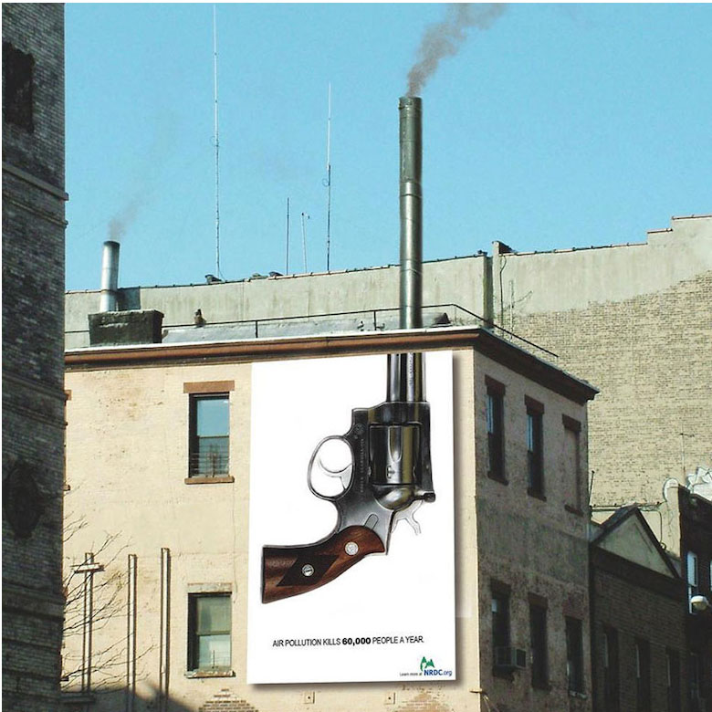 Creative Advertising - Air pollution kills 60,000 people a year