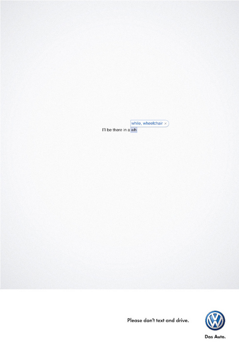 Creative Advertising - Creatuve Advertising - I’ll be there in a while, wheelchair