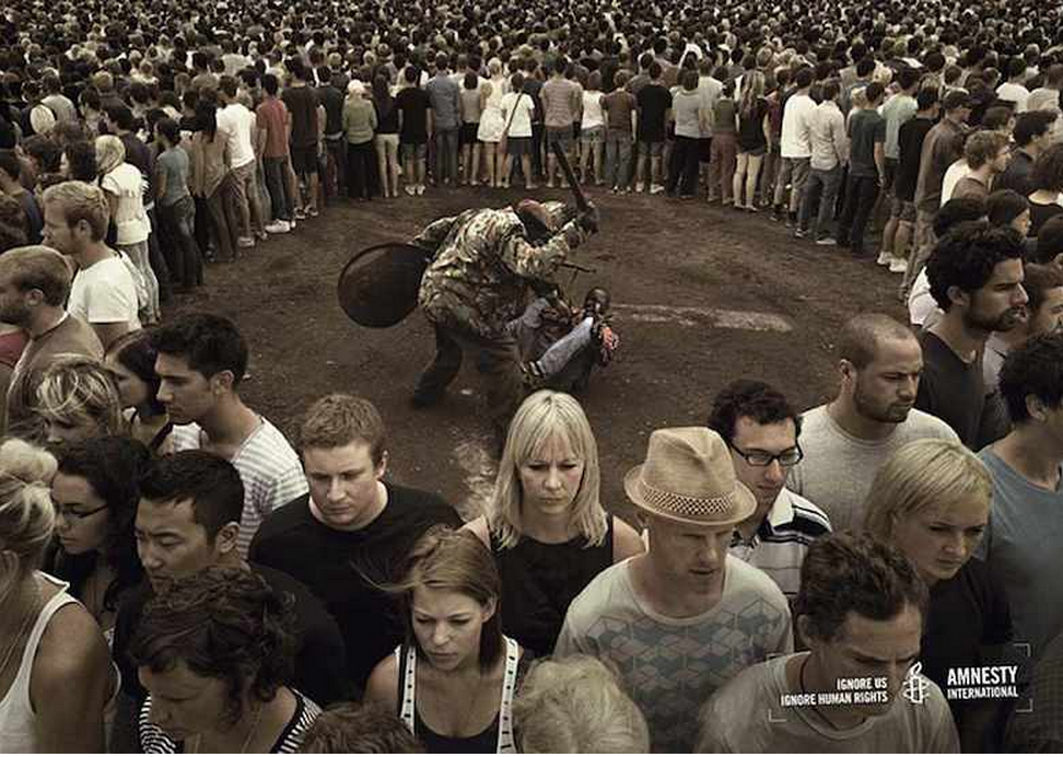 Creative Advertising - Ignore us, ignore human rights