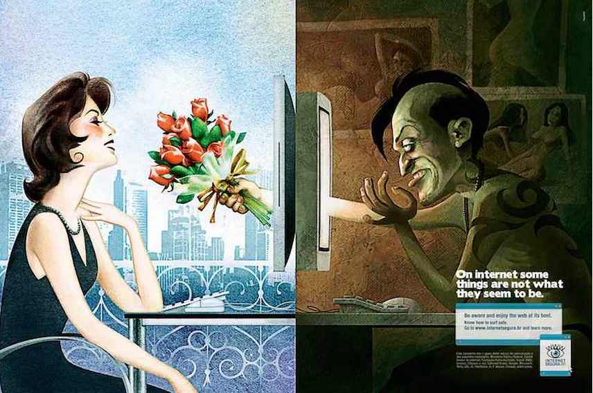Creative Advertising - On the internet, some things are not as they seem