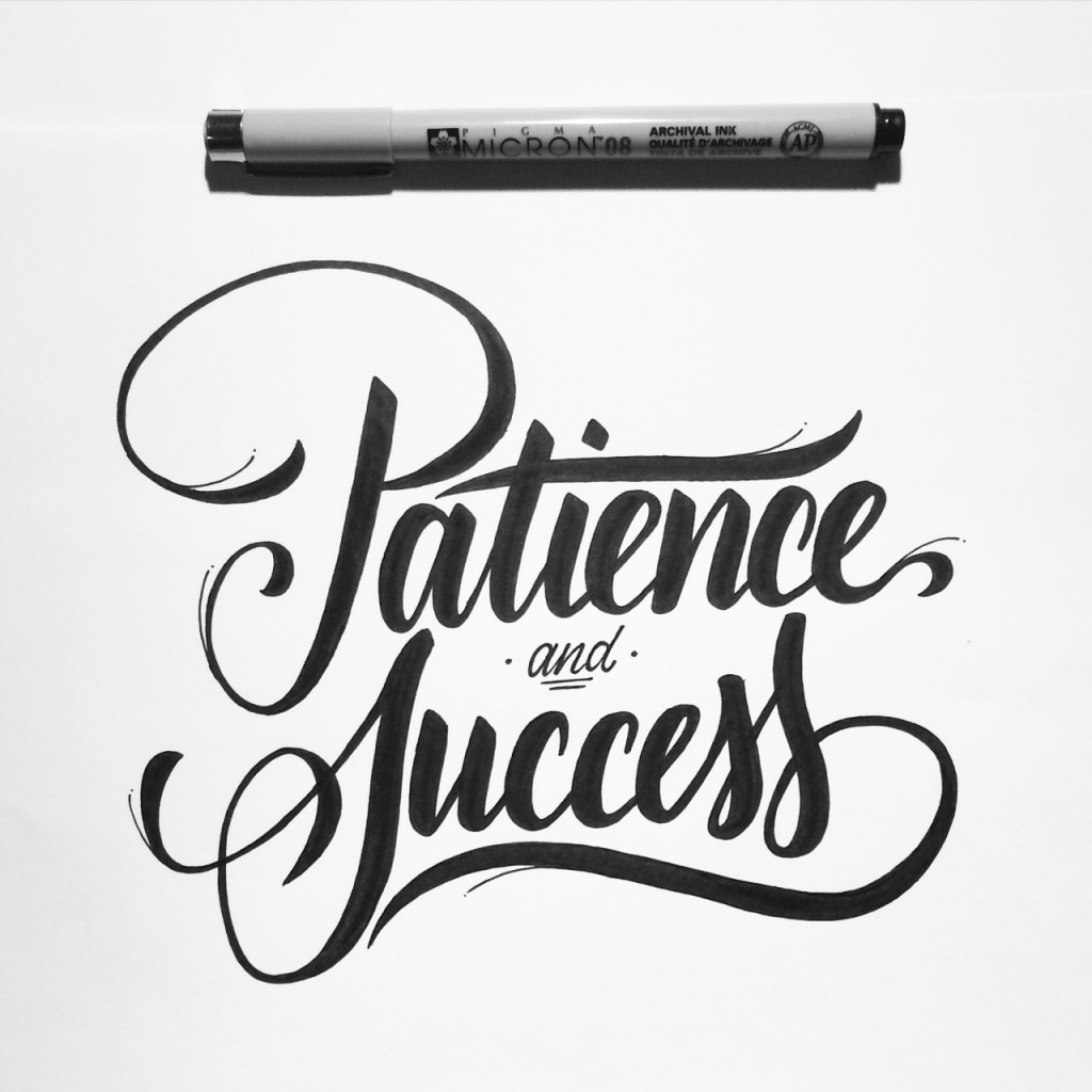 Patience and Success Graphic Design