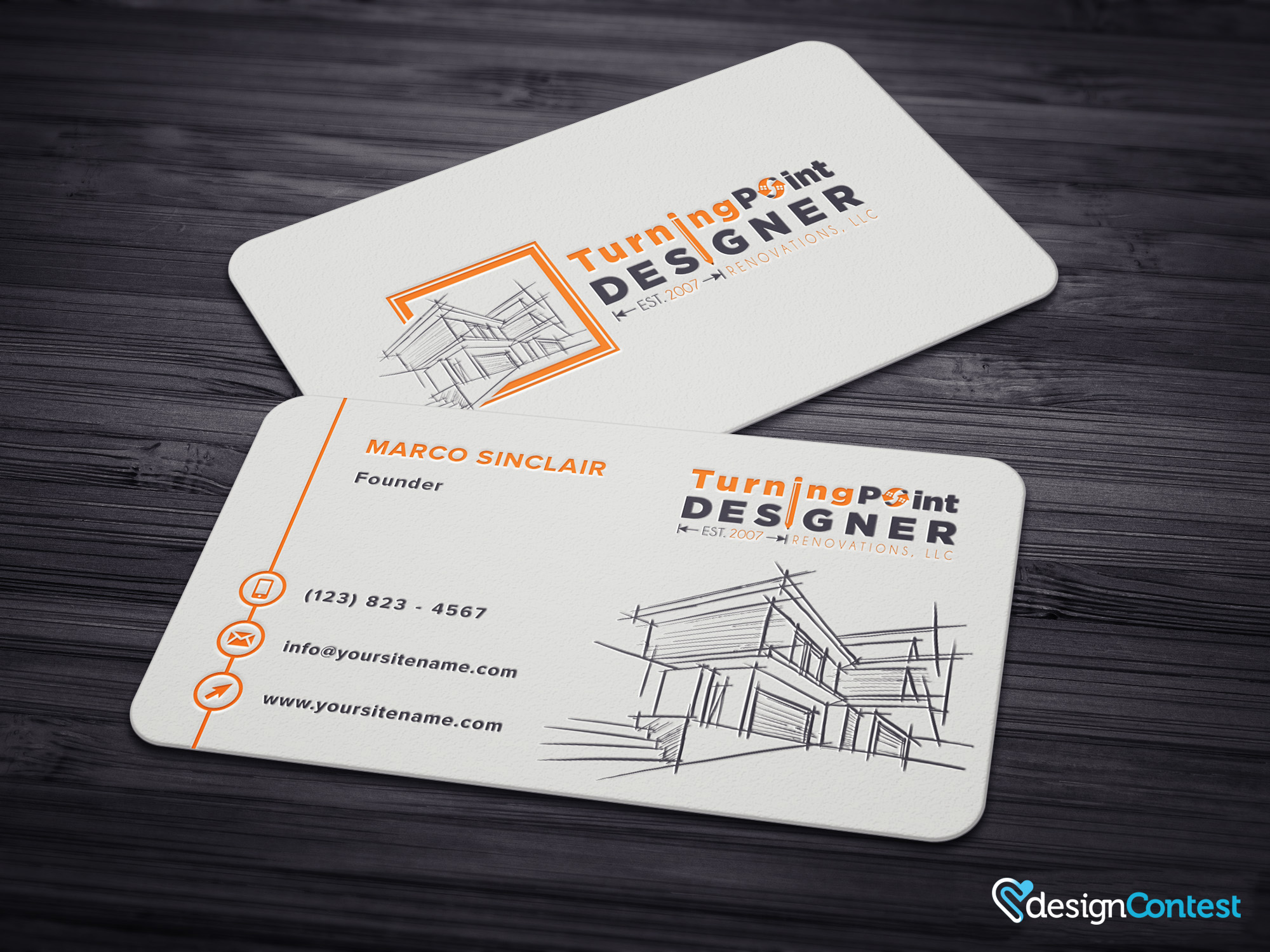 Business card design with DesignContest22 copy