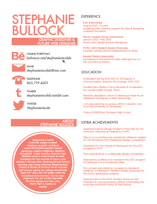 Time To Get Creative With Your Resume Design Designcontest