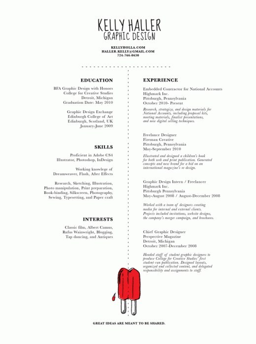The One-Color Résumé 8