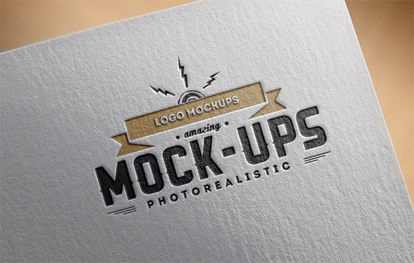 Free Paper Logo Mockup