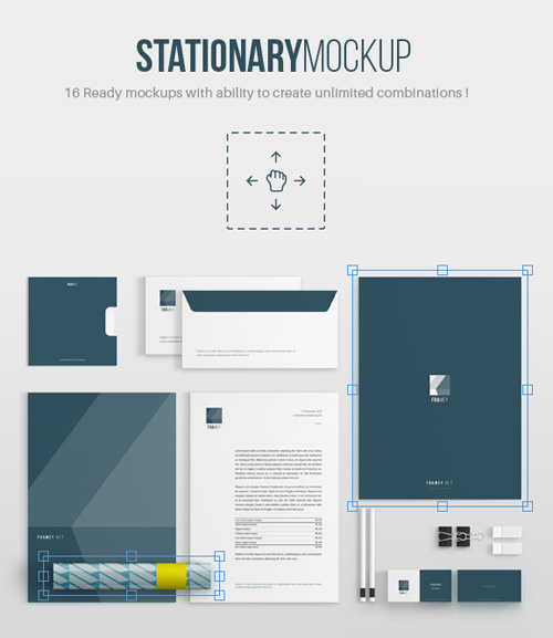 Free Stationary Mockup Design 3