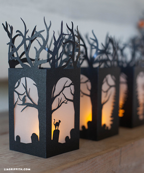 Halloween office decorations - paper lanterns