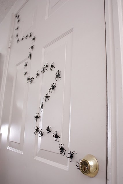 Halloween office decorations - spiders