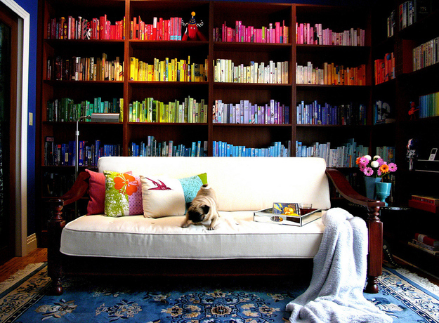 Your books are organized by color