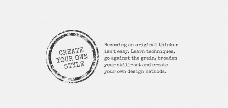 Designer tip - aim to create your own style