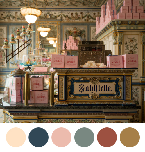 The Grand Budapest Hotel color palette