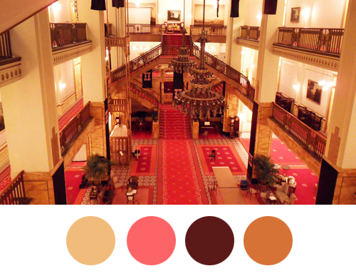 The Grand Budapest Hotel color palette