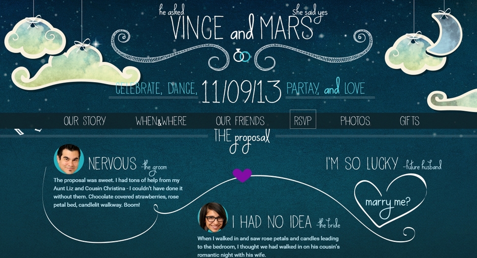 Wedding Websites: Vince & Marlene