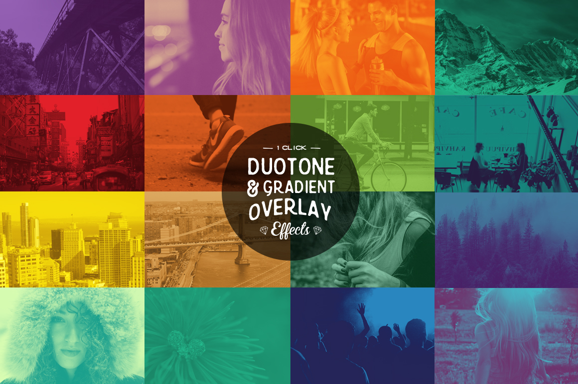 duotone summer graphic design trend