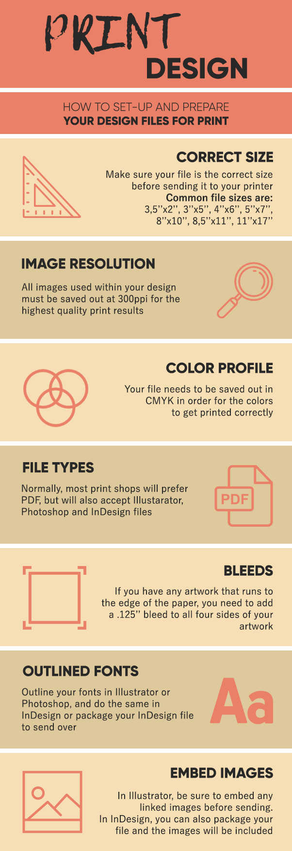 prepare files for print design