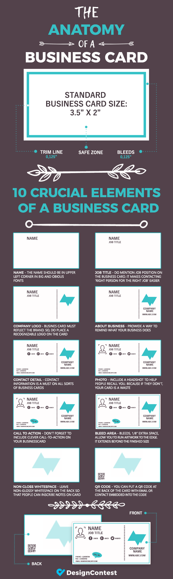 infographic business card design